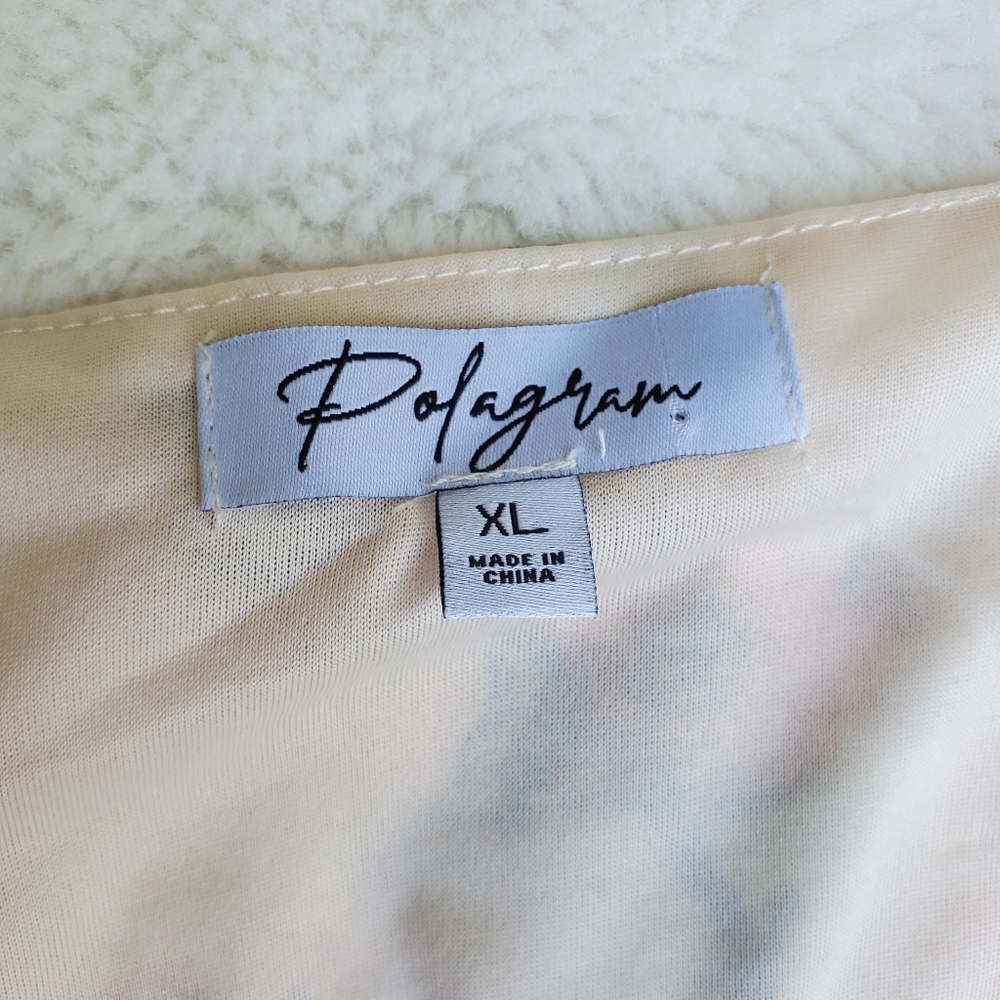 Floral Polagram Cute Blouse Sz XL - Picture 3 of 5
